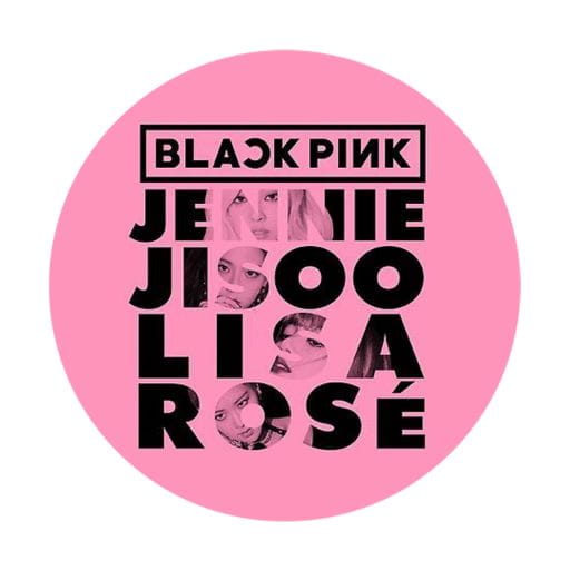 Blackpink K-pop špendlík 58mm, darček pre čierny ružový vejár