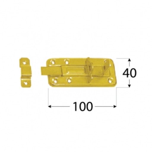 Uzamykateľná závora 100x40x1,0 mm rovná závora WZTW 100 DMX 8552