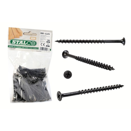 Skrutky do dreva fosfátované 4,2x70mm – 100 ks.