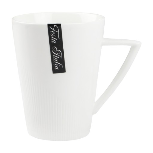 hrnček s rúčkou, BIELY 350ML PORCELÁN FESTA ITALIA NA KÁvu A ČAJ
