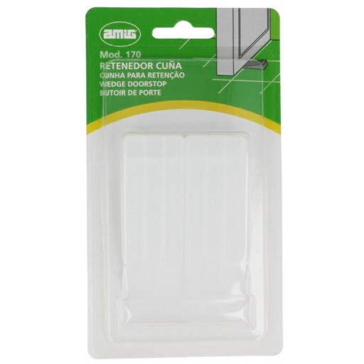 ZÁMKA DVERÍ KLINOVÉ STOPKY Bezfarebné 78x29x15mm x2