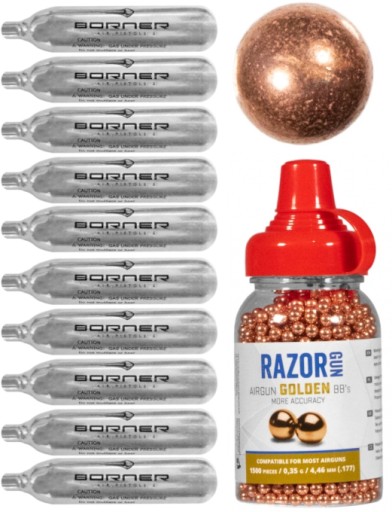 BBs RazorGun Golden 4,46 mm pelety 1500 ks.