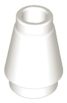 LEGO 4589b KUŽEL 1x1 biely NOVINKA (3g) 12 ks.