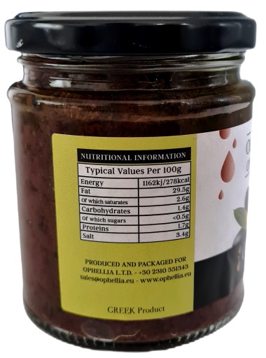 OLIVOVÁ PASTA KALAMATA OPHELLIA GRÉCKO