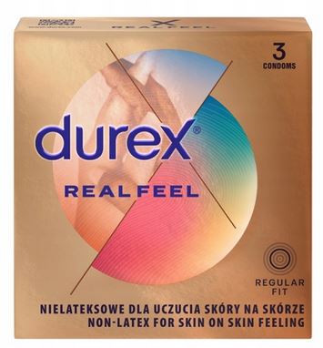 DUREX Real Feel nelatexové kondómy 3 ks.