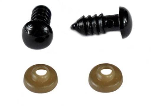 Oči pre maskotov / 6 mm / čierne / 10 ks.