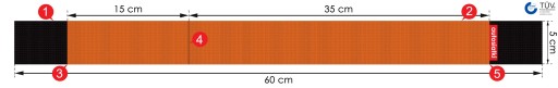 Samostatný suchý zips - Držiak na suchý zips do kufra - 60 cm