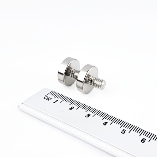 NEODYMOVÝ MAGNET 16 MM V POUZDE S VONKAJŠÍM ZÁVITOM KAPACITA 10 KG - 2 KS