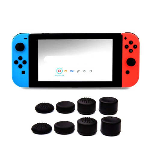 Silikónové gumové kryty 8v1 Switch Lite OLED Black, 8 ks Rôzne profily