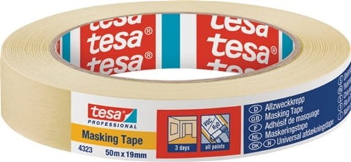 tesa 4323 papierová maliarska páska na všeobecné použitie, 19mm x 50m
