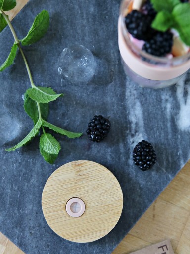 SKLENENÁ fľaša SMOOTHIE pohár 400ml bez vrchnáka bez slamky OUTLET