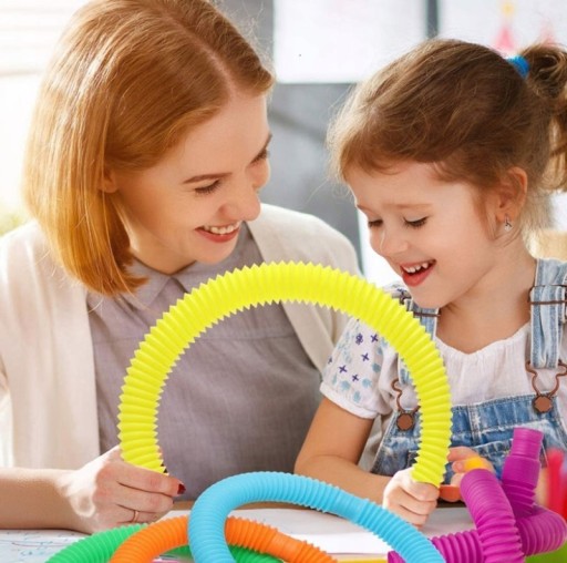 Pop Tubes Sensory Squishy Tubes Antistresová hrubá XXL hračka 6ks