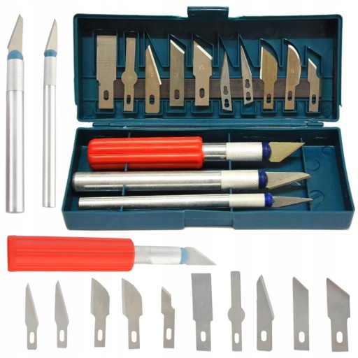 SADA SCALPEL NA MODELOVANIE NOŽOV 13 ELEMENTOV ČEPELIE + Púzdro