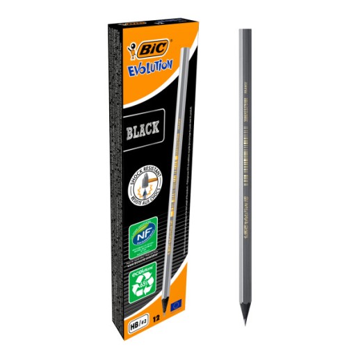 BIC EVOLUTION ČIERNA TRADIČNÁ ceruzka X 12 KS