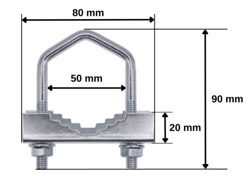 Svorka UZ-50 M8 pre stožiar Luxon