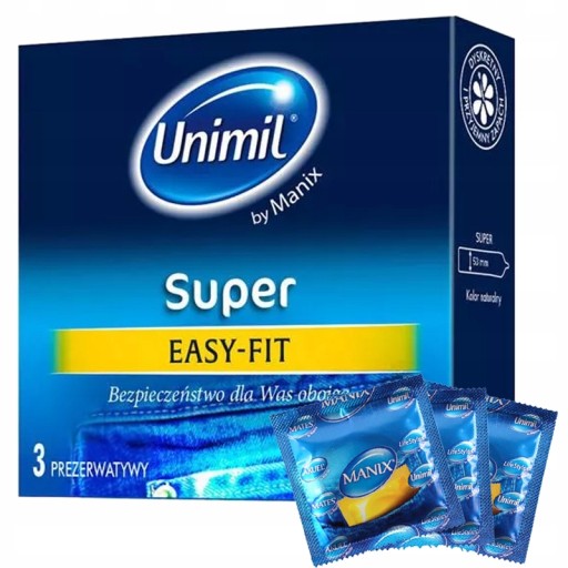 Unimil CLASSIC TENKÉ KONDÓMY s ľahkou priľnavosťou, dodatočne VLHČENÉ, 3 ks