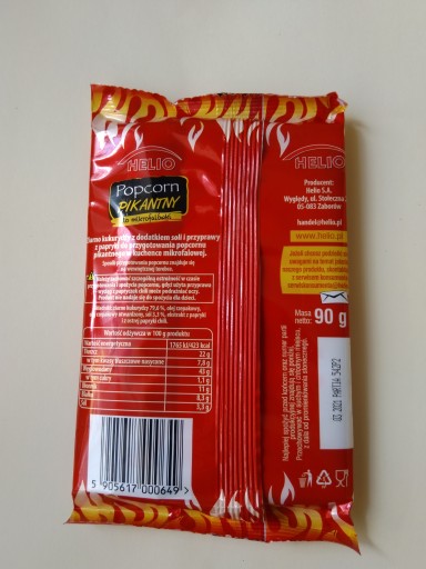 Helio Spicy Popcorn do mikrovlnky 90 g
