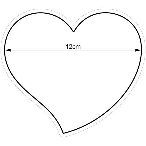Forma na vykrajovanie srdiečok na Valentína 35 12cm