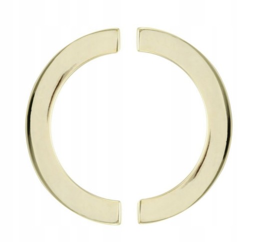 Nábytková úchytka 2Z, polkruhová, polkruhová, zlatá lesklá, 64mm
