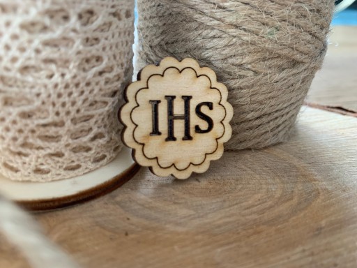 Drevená hostia ihs communion scrapki vzor 2