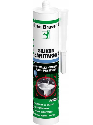 Den Braven sanitárny silikón biely 280 ml