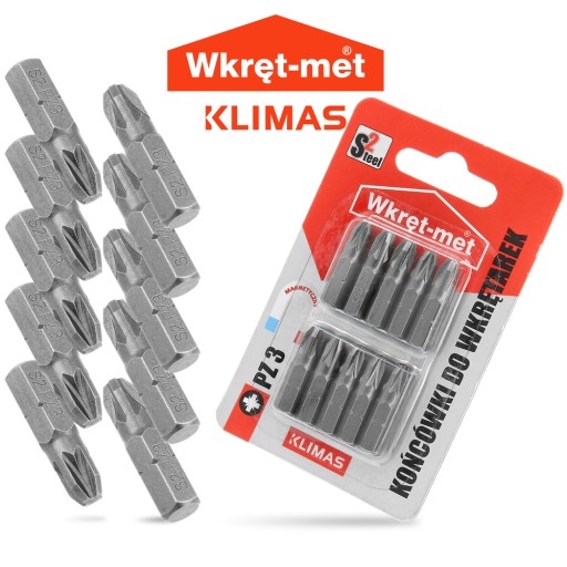 Skrutkovacie bity PZ3 25mm KLIMAS 10 ks.