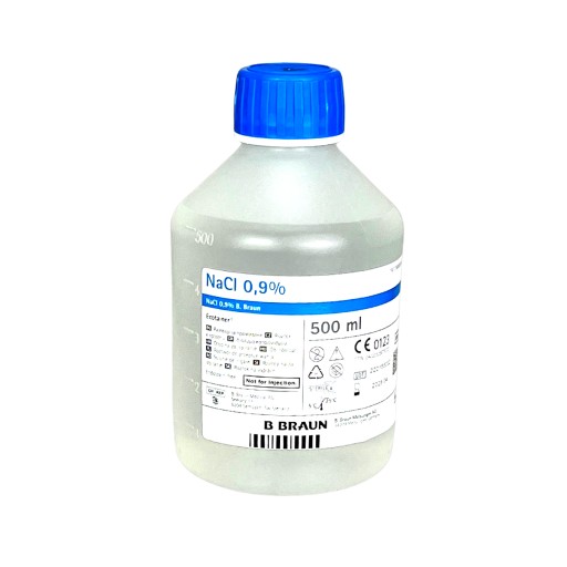 CHLORATUM NATRIUM, FYZIOLOGICKÁ SOĽ 0,9%, NaCl, 500ml