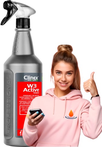 CLINEX W3 ACTIVE SHIELD 1L umývanie kúpeľní a kabín