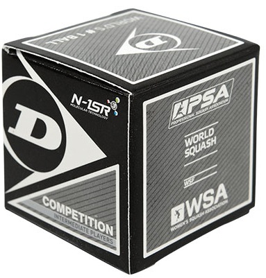 DUNLOP SÚŤAŽNÁ SQUASHOVÁ LOPTA 1 ŽLTÁ BODKA