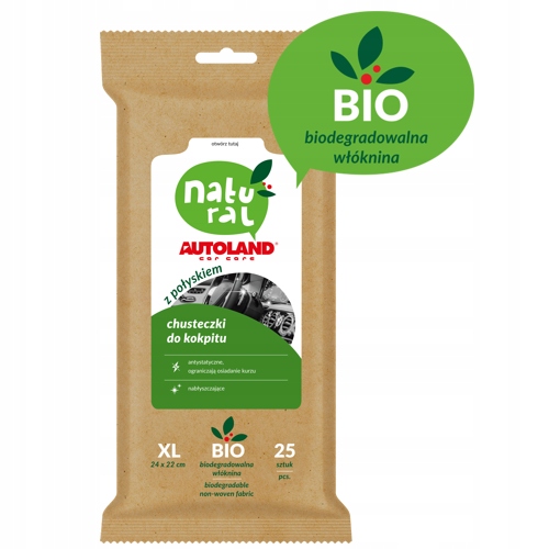 AUTOLAND NATURAL COCKPIT UBRIKY BIOLOGICKY ROZLOŽITEĽNÉ EKO LESK 25 ks