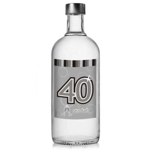 narodeninové etikety na ALCOHOL vodka 40. narodeniny