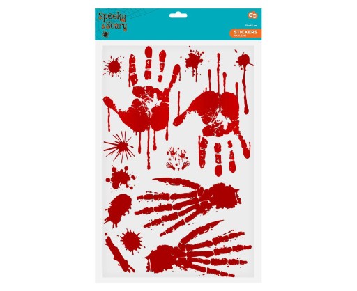 Samolepiace nálepky Krvavé stopy Halloween Jednoduchá aplikácia