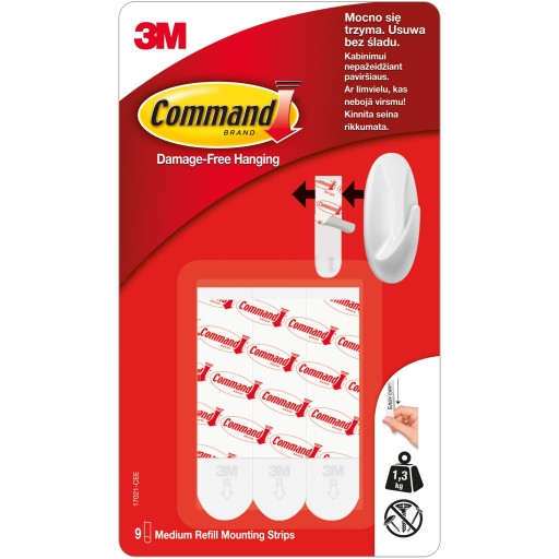 COMMAND 3M STREDNÉ UPEVŇOVACIE PÁSY 9KS 17021