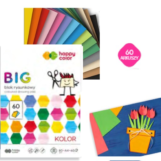 Biela podložka na kreslenie Happy Color BIG COLORFUL 60k