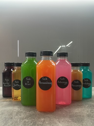 Fľaša PET plastové fľaše na džús, korenie, 500ml, 10 kusov + etikety