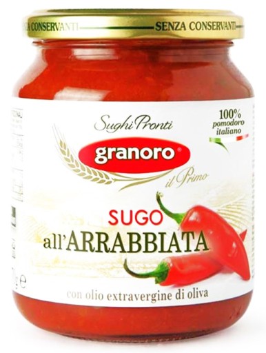 TALIANSKO Arrabbiata omáčka 370 g Granoro SUGO ALL'ARRABIATA 370 GR