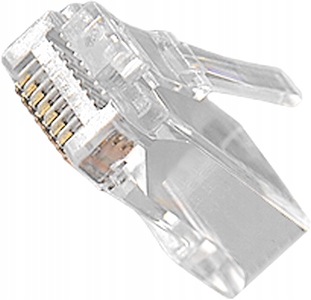 10x zástrčky, konektory, RJ45 terminály, Pass-Through RJ kategórie 6 do UTP LAN kábla, 10 ks.