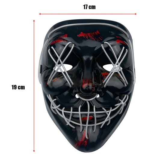 LED MASKA SVIETIACA LED HALLOWEEN PURGE PARTY