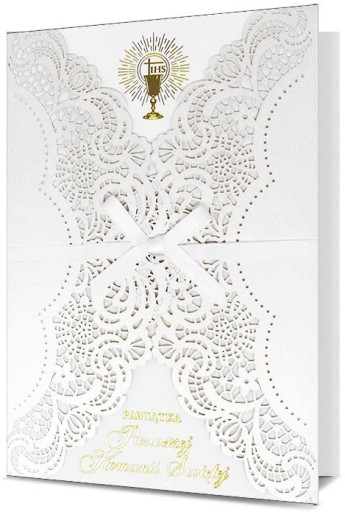 Jemná, elegantná spomienková karta Communion HM731
