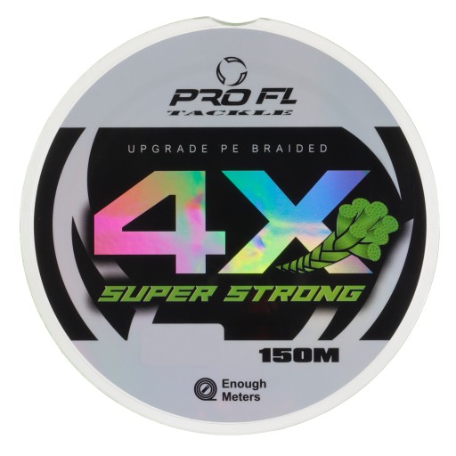 Šnúra pletená 0,12 mm 4X Super Strong FLUO zelená 150 m zubáč