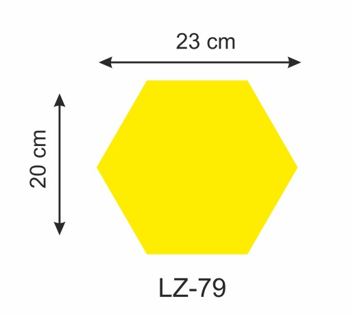Šesťhranné akrylové ZRKADLO 20x23cm LZ-79