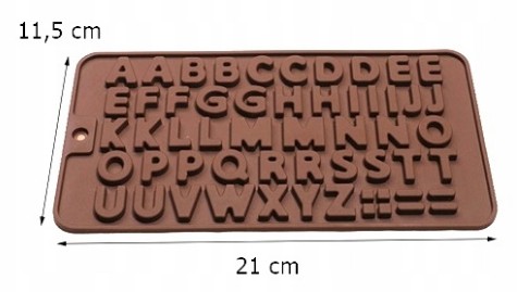 SILIKÓNOVÁ FORMA PÍSMENA PÍSMENA PRE ČOKOLÁDOVÉ ŽELÉ