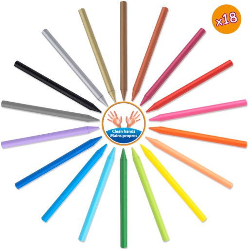 BIC KIDS PLASTIDEKOROVÉ PASTIELKY PRE DETI ODOLNÉ 18 FARIEB