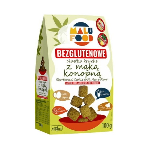 Krehké sušienky s konopnou múkou, BEZ SKLO. B/C 100 g
