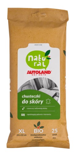 NATURAL - Kožené obrúsky - 25 ks AUTOLAND BIODEGRADABLE ČISTENIE