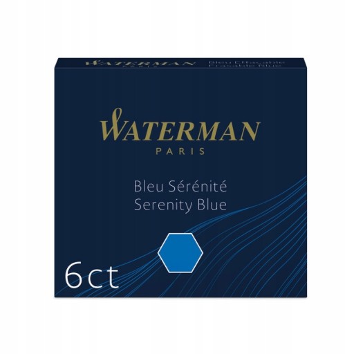 NÁPLŇKY S KRÁTKYMI PERÁMI modrá 6 kusov WATERMAN S0110950
