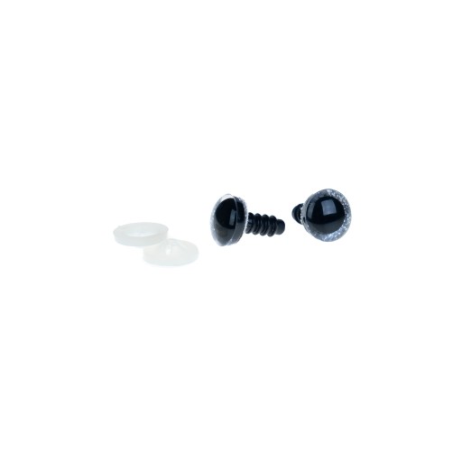1 pár 12 mm strieborných trblietavých očiek