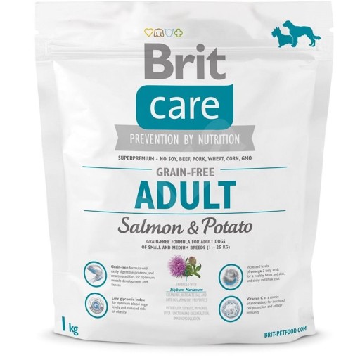 Krmivo Brit CARE GF Adult Salmon pre psov 1 kg