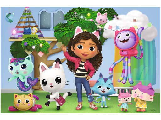 TREFL Puzzle Domček pre mačku GABI 100 dielikov Puzzle GABBYS DOLLHOUSE KITKI