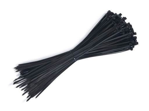 KABELOVÉ VIAZAČKY ČIERNE KABELOVÉ VIAZAČKY 5x250mm 100KS